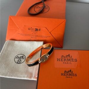 Hermes’ Mini clic chaine d’ancre bracelet 
Brand New